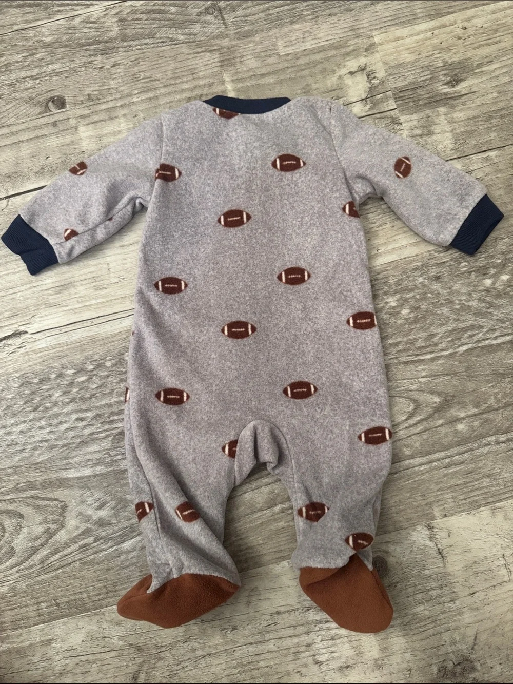 Newborn Fleece Football Onesie
